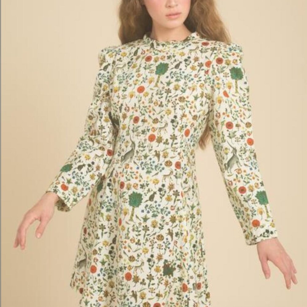 Samantha Pleet passion dress in ivory illuminated print - Picture 13 of 15